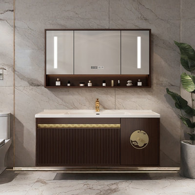 Armoire de salle de bain rétro haut de gamme et simple
