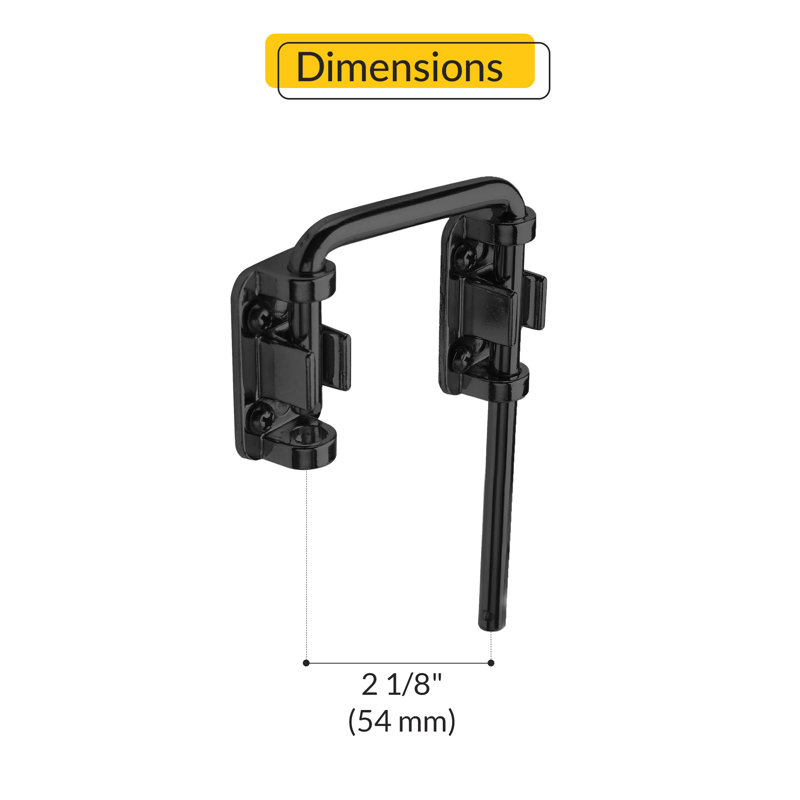 Brixwell 16-187b Security Latch Black Finish
