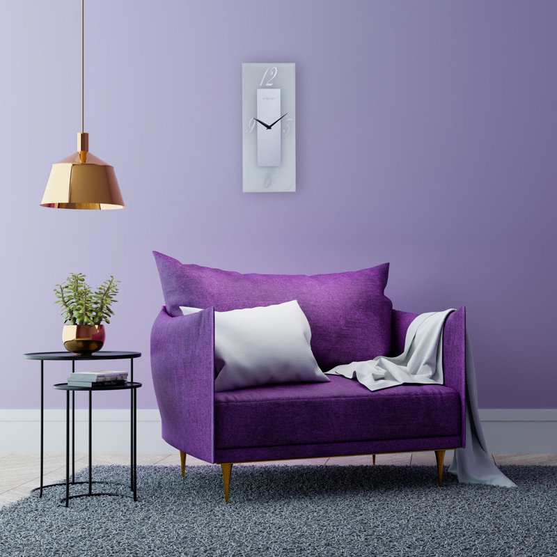 Frosted Glass and Mirror Wall Clock