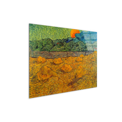 Rising Moon by Van Gogh Vincent 57cm H X 76cm W CrystalArt Material Acrylic Glass Effect, Frameless Panel Lightweight Ready to Hang