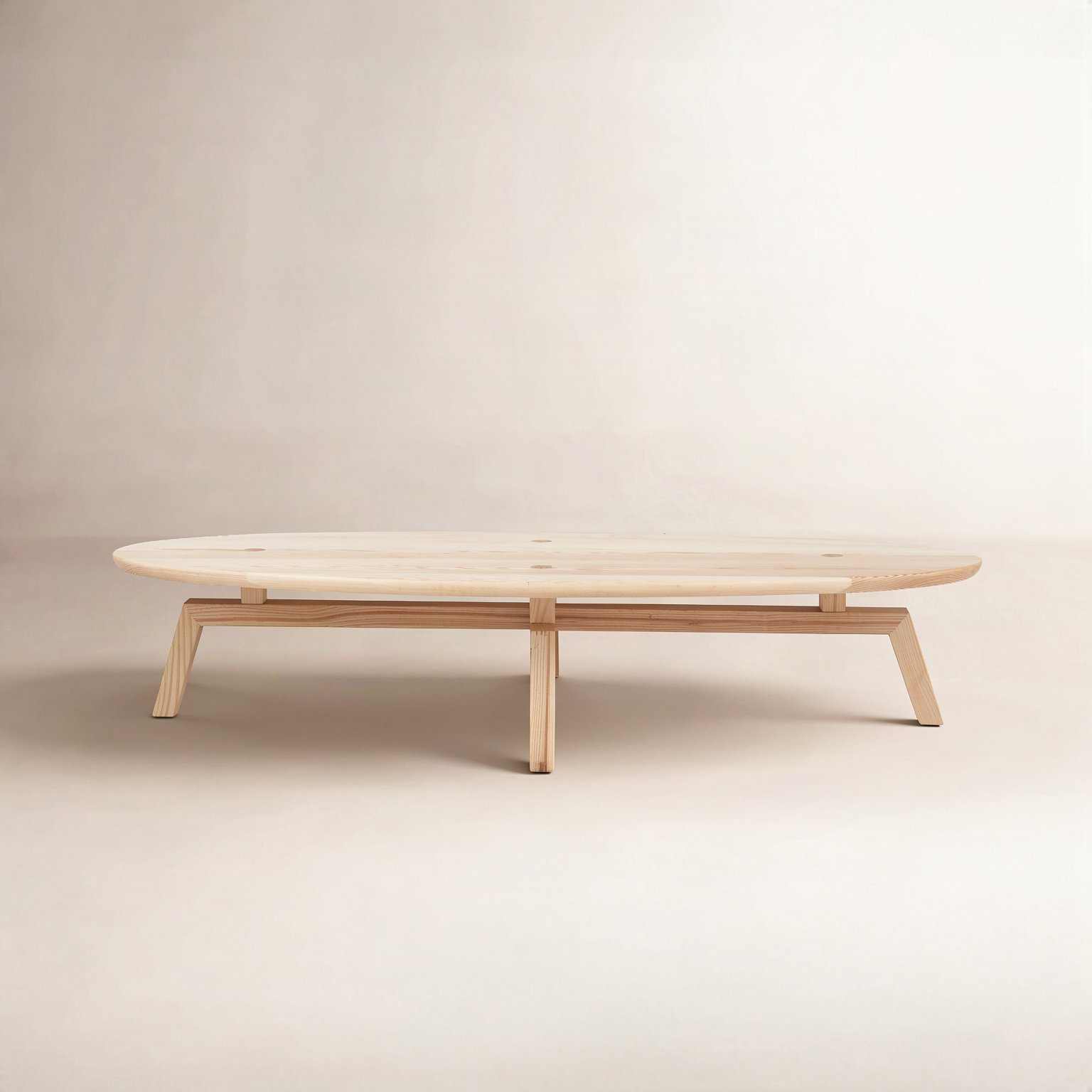 Solana 59" Walnut Coffee Table, Ash Natural