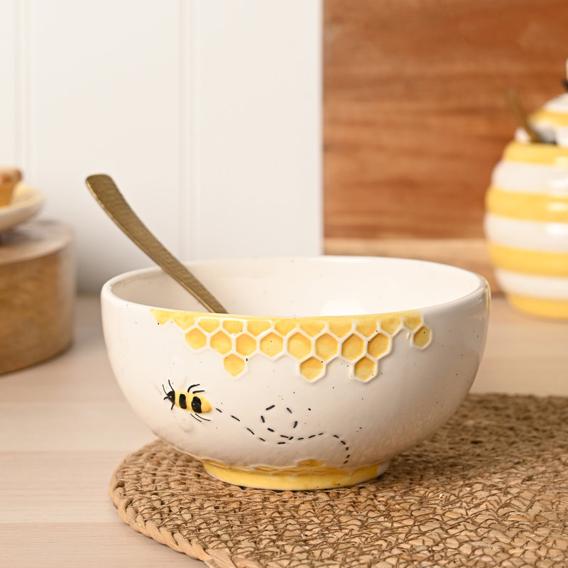 Set of 4  Bee Hive Large Bowls