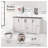Yazeed Rustic Ridge Washed White 4 Door Sideboard Storage Cabinet