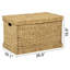 Coffret de rangement en osier jacinthe d'eau, couleur naturelle, 68 cm (L) x 41 cm (P) x 43 cm (H)