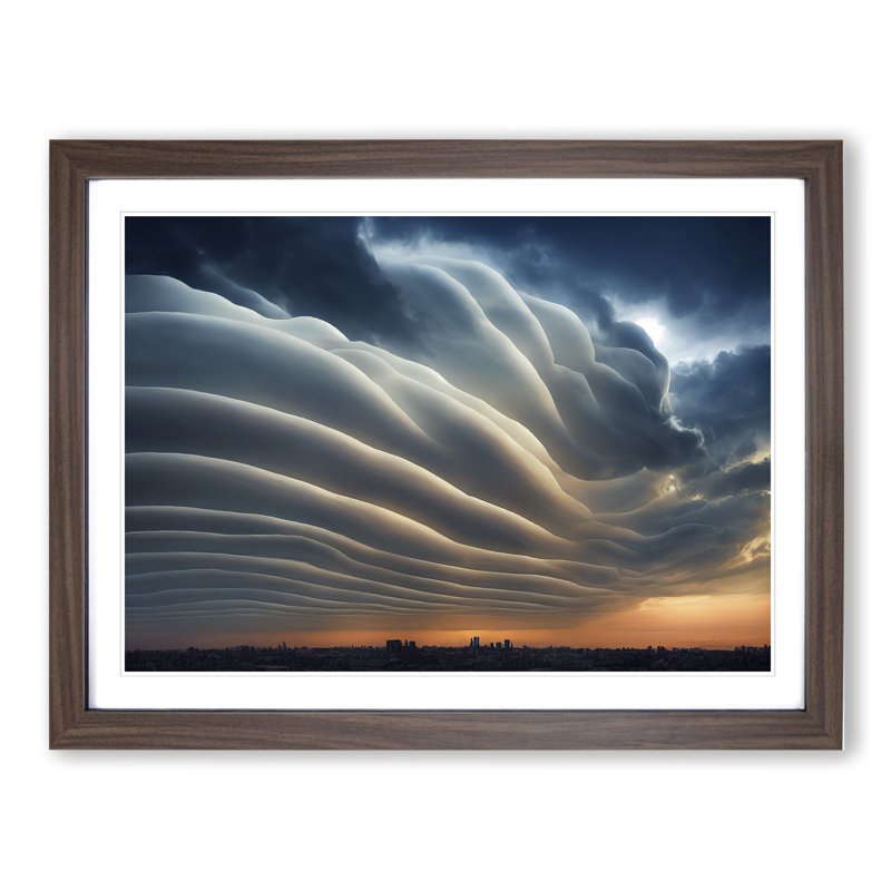 Stormy Sky Vol.3 - Framed Print, 46cm H x 64cm W x 2cm D, Walnut