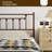 Metal Twin Size Headboard, Adjustable Height, Twin/Twin XL Headboard Only for Bedroom, Rustic Farmhouse Style, Attach Frame, Easy Assembly, Brown-1171318201-1171318207