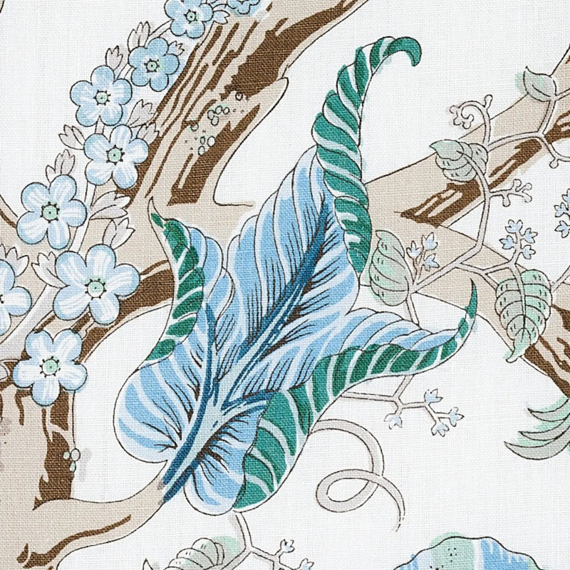 Indian Arbre Fabric, Peacock/Emerald