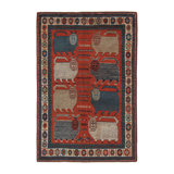 Rare One-of-a-Kind 4’3” X 6’4” Hand Knotted Area Rug