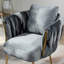 Fauteuil en velours capitonné Elandus-1148992735