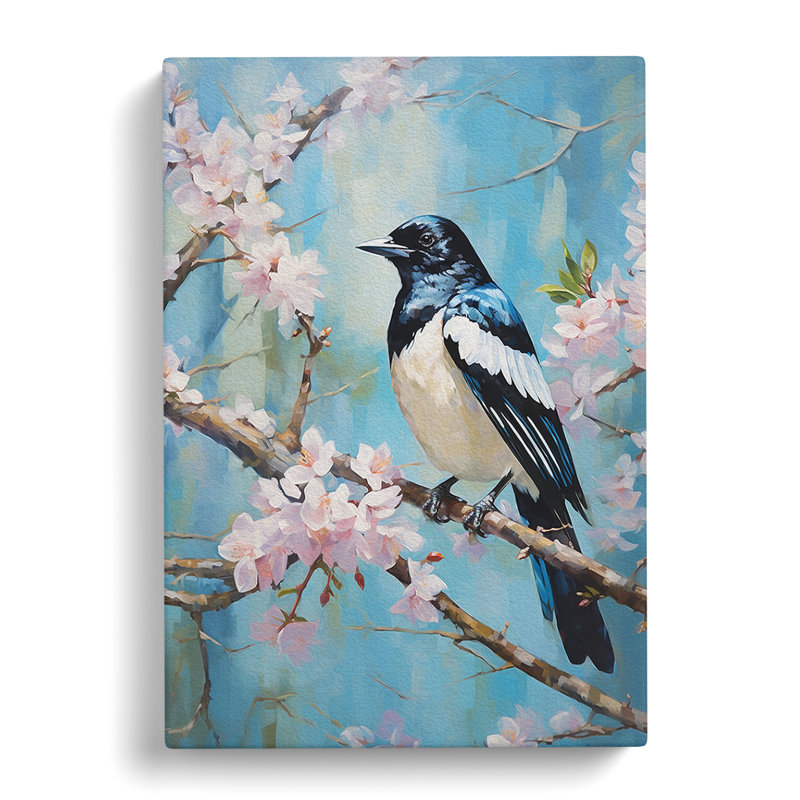 Magpie Impressionism - Wrapped Canvas, 50cm H x 35cm W x 3cm D