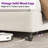 Crofford King Size Modern Corduroy Upholstered Bed with 65'' Tall Headboard & Solid Wood Legs, White-14536593-9268978