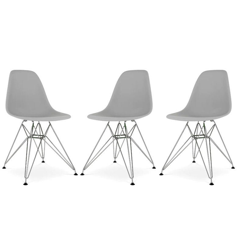 Chaise d'appoint Breanne, Gris, 3, Argent argent