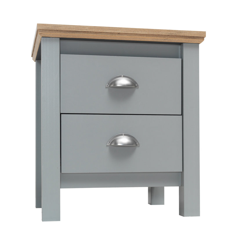 Natalie 46cm W Manufactured Wood Bedside Table