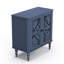 Buffet 31,5 "vintage sculpté avec tablettes réglables et pieds en bois massif, bleu-1704373998