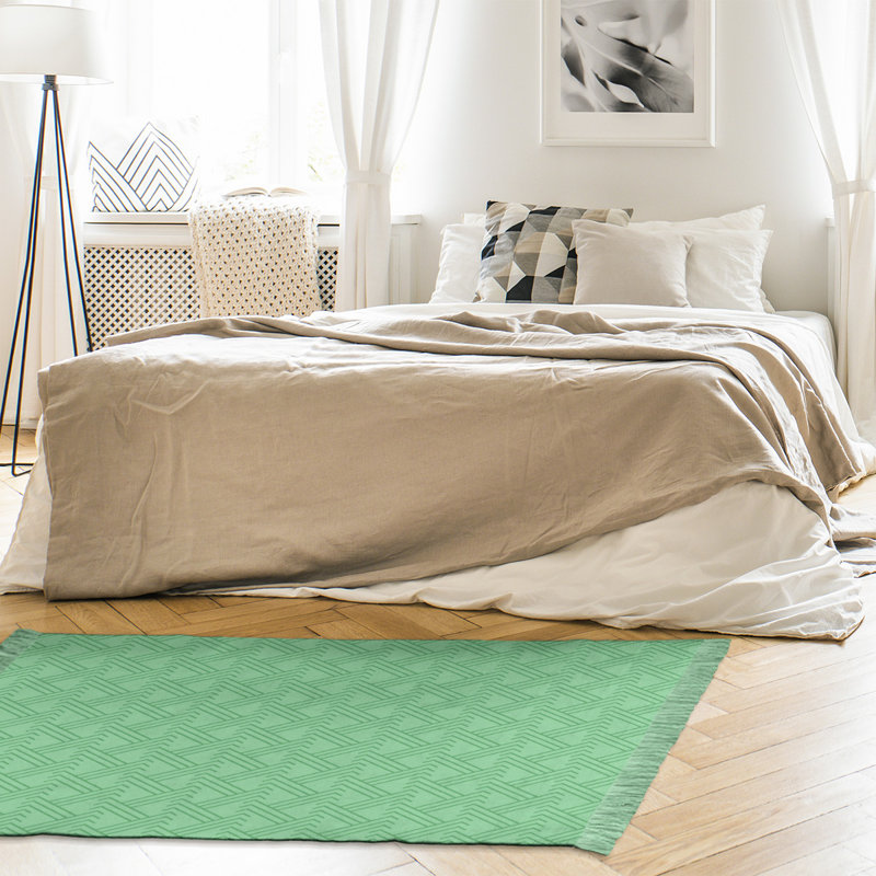 Tapis zig zag green area, Non
