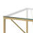 Matte Gold End Table with Glass Top