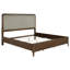 Rie Bed, Taupe Grey Headboard, Walnut Brown Wood-108977168
