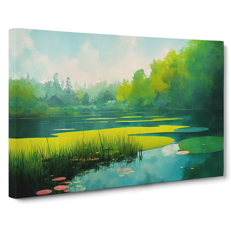 Stunning Summer Pond - Wrapped Canvas