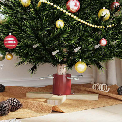 vidaXL Christmas Tree Stand 1.73 50 x 50 x 16 cm Solid Pine Wood