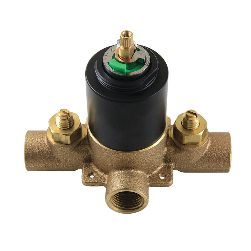 Kingston Brass Plumbing Parts Pressure Balanced Tub and Shower Valve, with Stops, Brushed Nickel