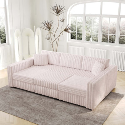 Canapé modulaire confortable et élégant pour 6 personnes avec relevage hydraulique et coussins lavables