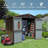 Outdoor Storage Shed, Metal Steel Utility Tool Shed Storage House With Double Lockable Doors & Air Vents For Backyard Patio Garden Lawn-118229944