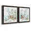 «Blue Opulence I», ensemble de 2 peintures sur toile encadrées-1373516596-1373516597