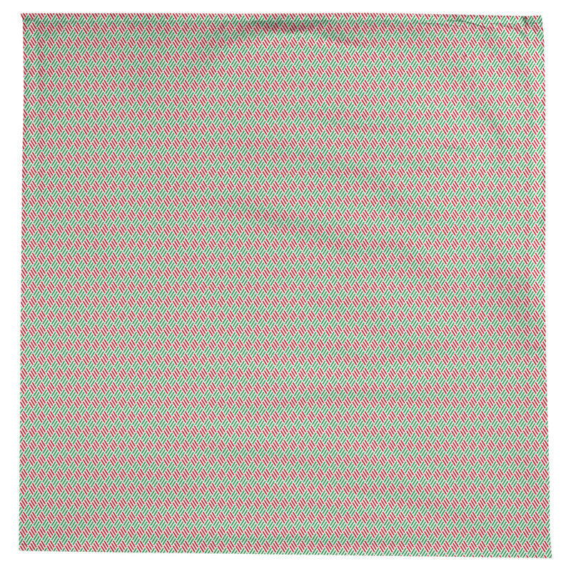 Festive Hol Tablecloth, 102" L x 58" W, Green/Red