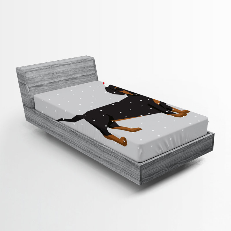 Drap-housse de teckel Ambesonne, Drap-housse pour lit simple