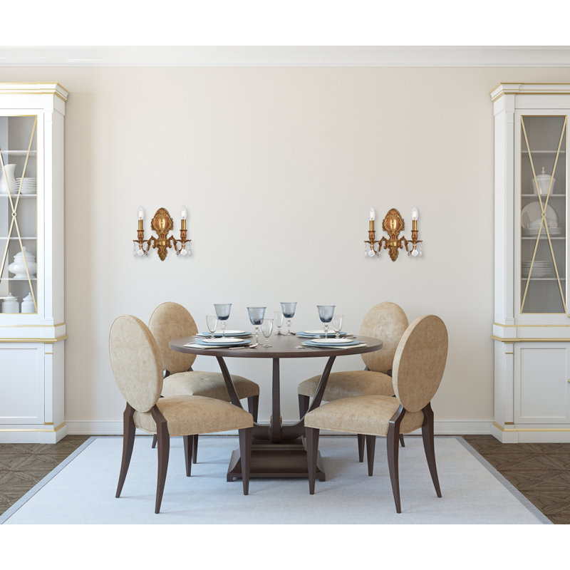 Aadyn Wall Sconce, Crystal (Clear) / Royal Cut, French Gold