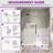60" Frameless Sliding Shower Door with Open-Top Design, 8 mm Clear Tempered Glass, Bottom Rollers and Matte Black Hardware