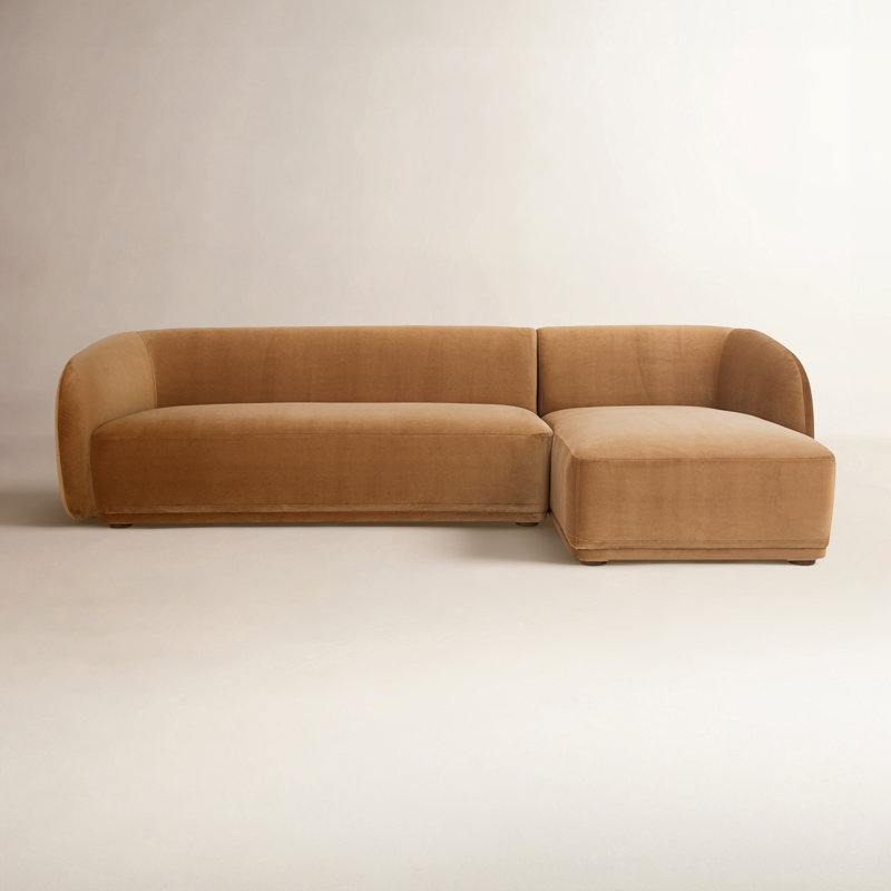 Penelope 2 - Piece 112" Chaise Sectional, Noir Bouclé, Right Hand Facing