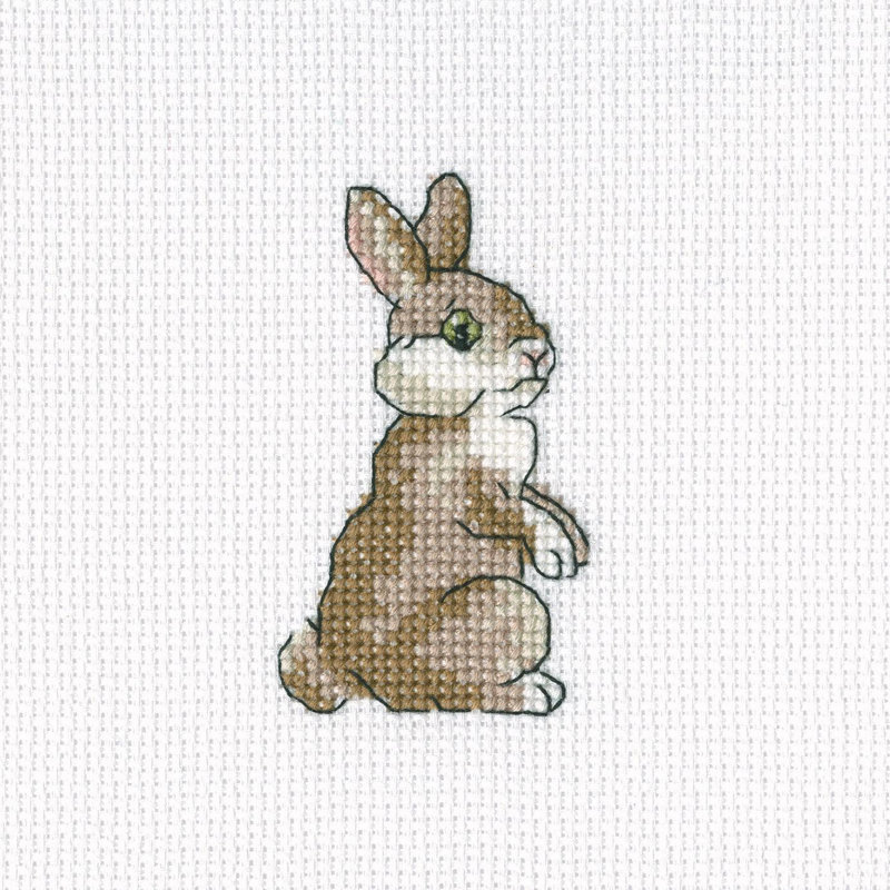 Kit de broderie au point de croix compté Mini Levraut Lièvre par RTO H264