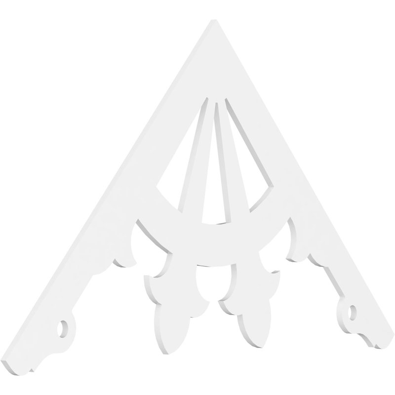 Riley Architectural Grade PVC Gable, 42" H x 72" W x 1" D, 14/12