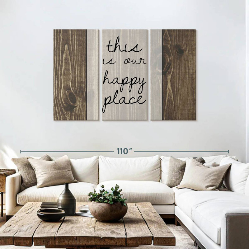 Plaque murale Our Happy Place, H 48 po x l 74 po