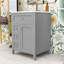 Meuble-lavabo de salle de bain avec lavabo, tiroirs de rangement et tablette réglable-1624859920