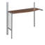 Lit superposé simple au-dessus d'un lit double en métal avec bureau, échelle et lattes de qualité pour la chambre à coucher, argent métallique