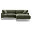 Canapé modulaire en velours vert performance Caleta 94,5 po Mineta-122253131-122253133