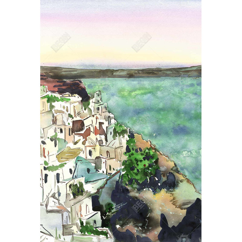 "Paysage de Crète" sur toile, H 36 po x l 24 po