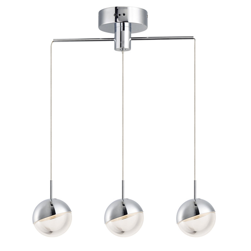 Luminaire suspendu sphère 3 lumières del pour îlot de cuisine Seo