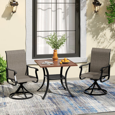 Jasel 2 - Person Patio Dining Set with Square Table