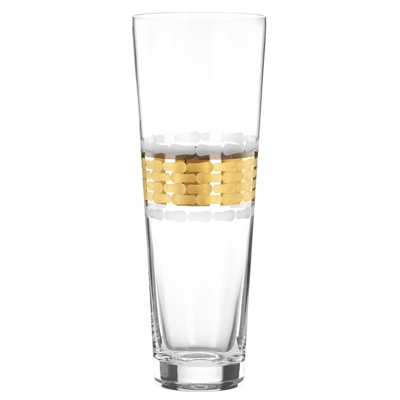 Truro Handmade Glass Table Vase, Gold