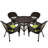 4 - Person Patio Dining Set with Round Table , Cushions Included-12655412-12638216