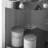 Elegant Half Arc Corner Cabinet with Open Shelves-107289231