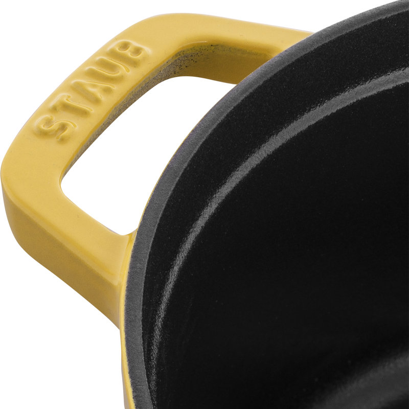 La Cocotte Cast Iron Round Cocotte, Citron, 5.5 quarts
