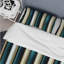 Ensemble de housse de couette à rayures Teal And Gold Elegant Striped Pattern I-1432838738
