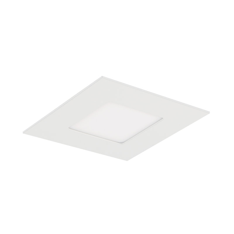 Ensemble d'éclairage carré blanc à DEL 4 po avec interrupteur sélectionnable 5 températures de couleur (CCT) Lotos