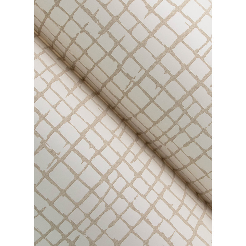 Albin Beige Gridline Wallpaper, Beige