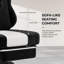 Fauteuil de jeu ergonomique avec soutien lombaire massant, pivotant et réglable en hauteur, dossier inclinable pour un confort et des performances améliorés