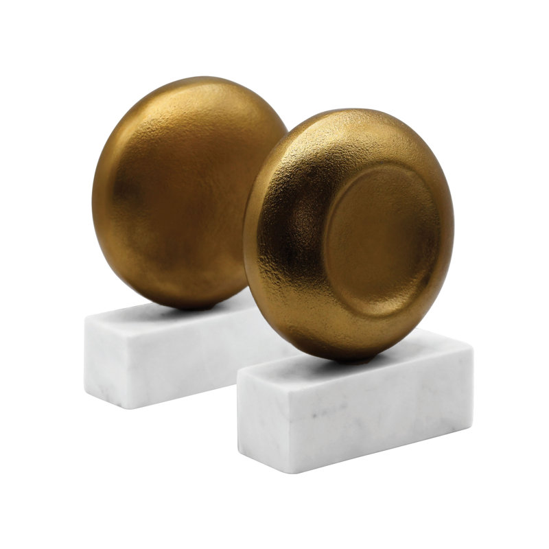 Handmade Brass Disky Bookend